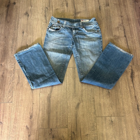 VINTAGE AUTHENTIC GAS JEANS LOW RISE 100%COTTON BOOT CUT IN SIZE 27 WAIST - Picture 2 of 7